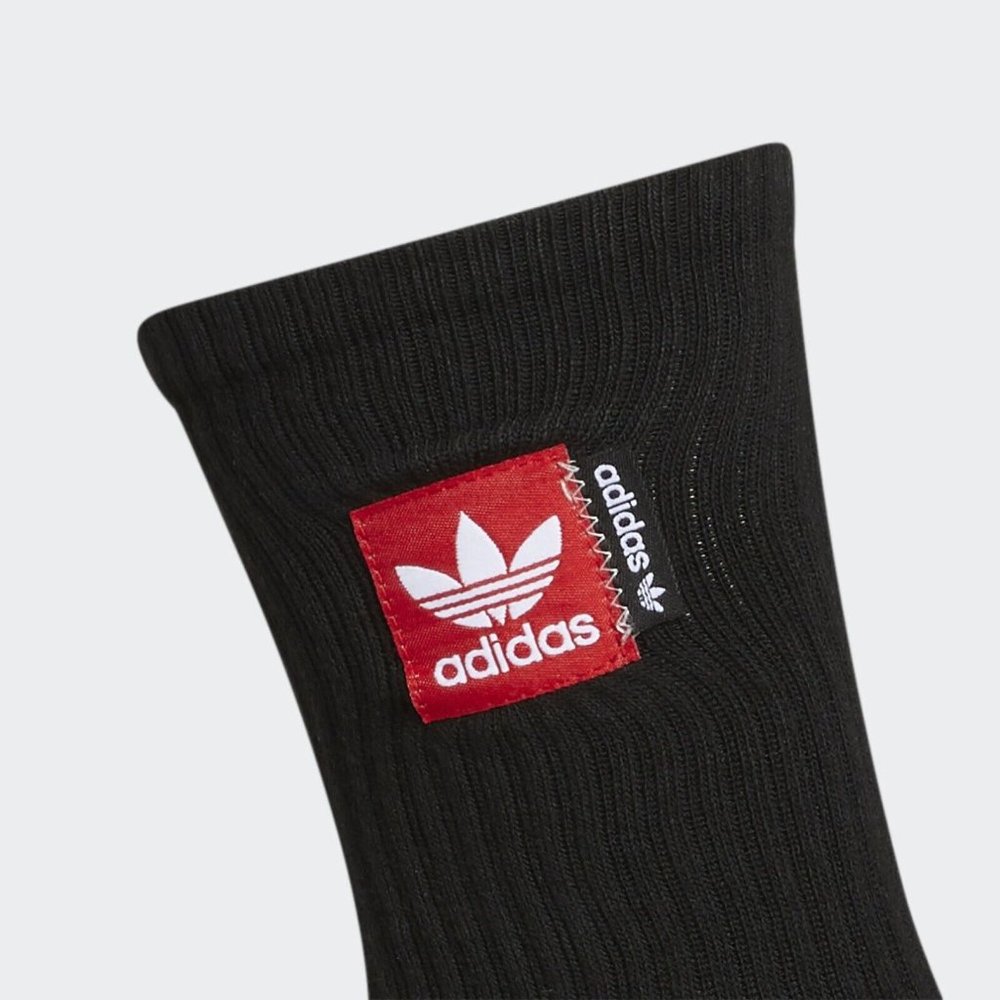 Adidas Originals 3 Pack Passport Mens Crew Black Socks #917 - Picture 4 of 7